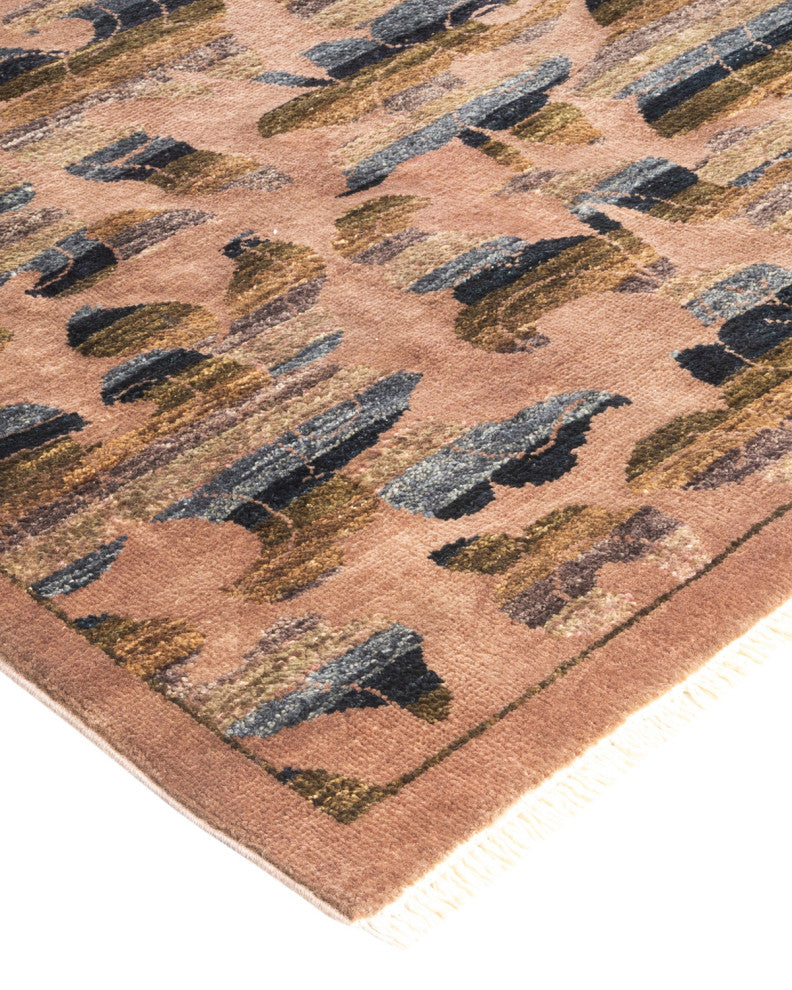Eclectic, One-of-a-Kind Hand-Knotted Area Rug Brown, 6' 3" x 9' 0"