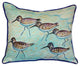 Pair of Betsy Drake Sandpipers Large Pillows 18x18
