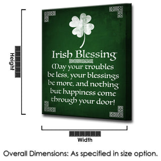 Ready2HangArt 'Irish Blessing' Canvas Art, (S) 12" Hx12" W