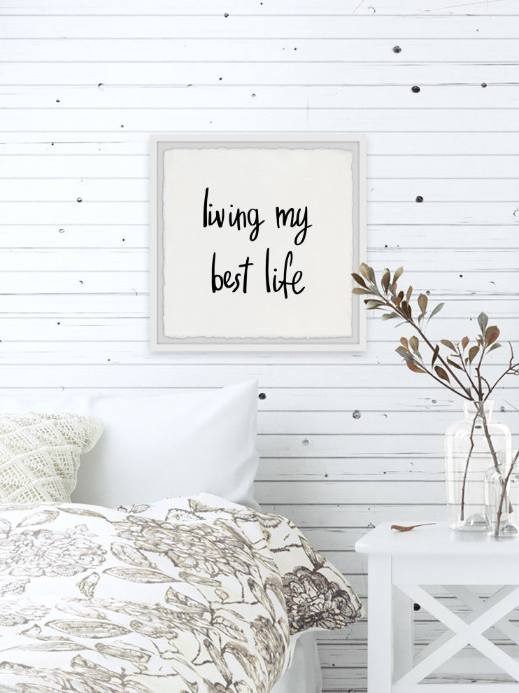 "Living My Best Life" Framed Painting Print, 12x12