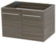 30" Wall Mount Vanity, Black Stone Countertop, Taupe Grey