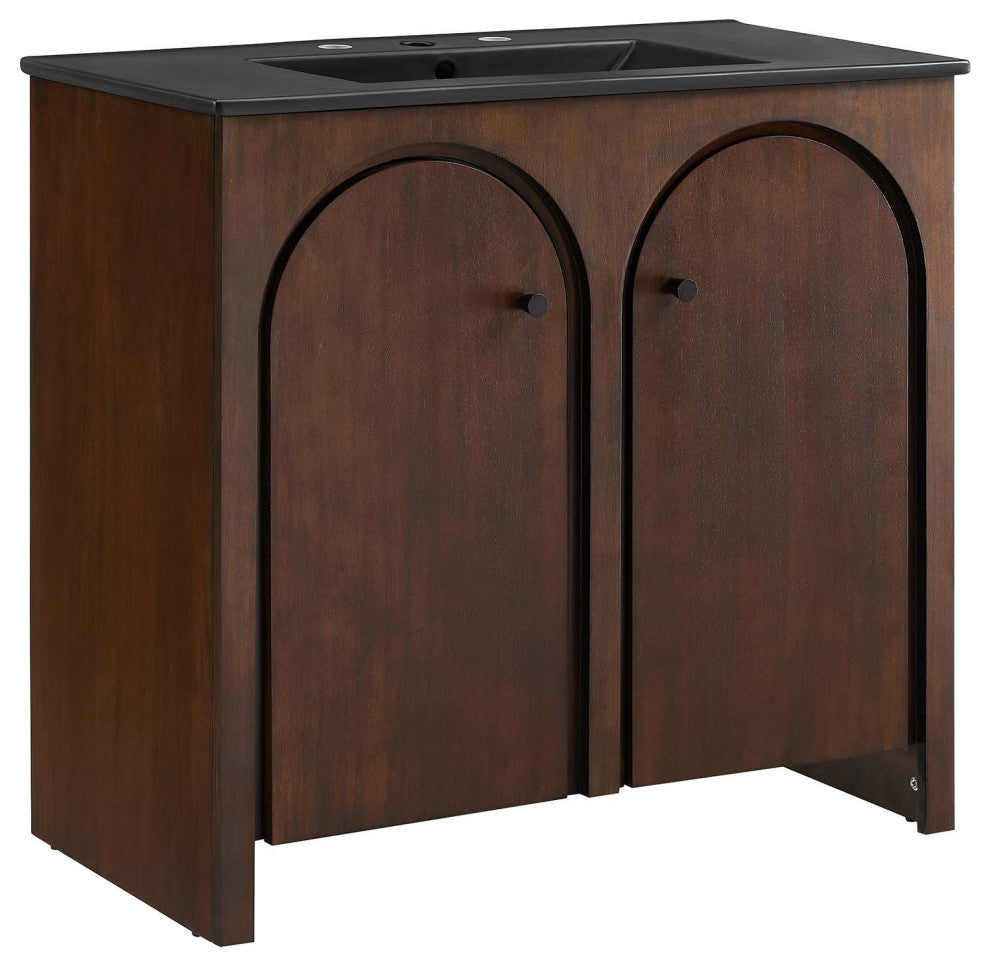 Appia 36" Bathroom Vanity - Walnut Black