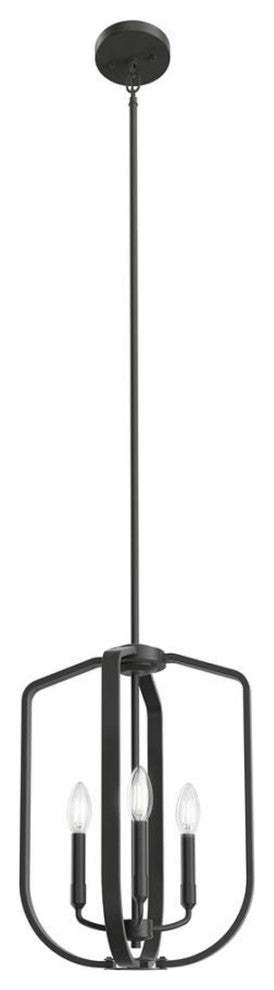 Ettore 14"W 3-Light Pendant Light Fixture by Kichler Black Steel Finish