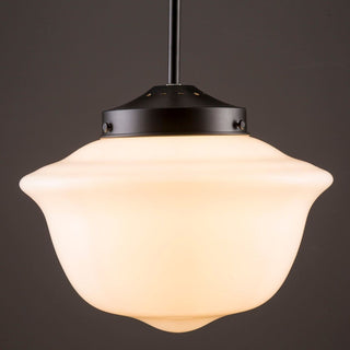 Lavagna Pendant Light with Milk Glass, Black