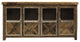 Ayers Sideboard Reclaimed Railroad Tie Wood With Clear Glass And Chrome Finish