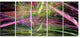 Green Pink Magical Fractal Pattern, Abstract Canvas Wall Art, 60"x28", 5 Panels