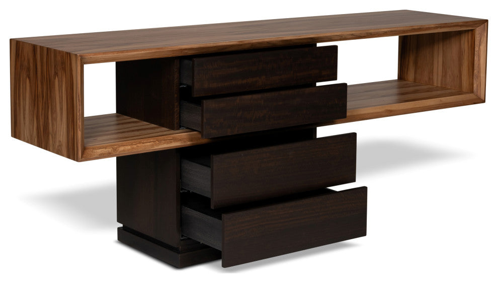 IE Series, Mensa, Console, Smoked Eucalyptus Top, Redgum Base