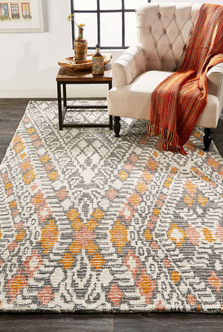 Weave & Wander Oria Rug, Tangerine, 8'x11'