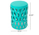 GDF Studio Ellen Outdoor Patio Iron Side Table, Matte Teal, 14"