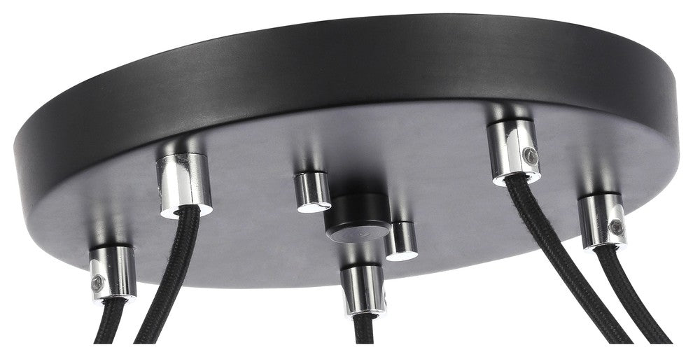 Woodbridge Lighting Lanning 5-Light Chandelier, Chrome/Bronze