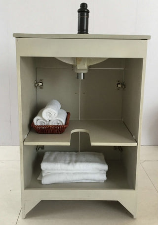 Dena Single-Sink Vanity, 24", Light Gray