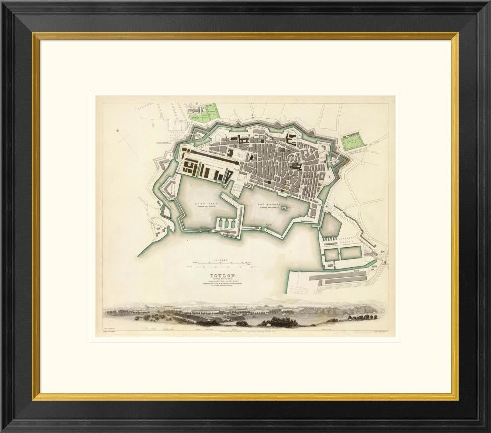 "Toulon, France, 1840"  by Society for the Diffusion of Useful Knowledge, 26x23"