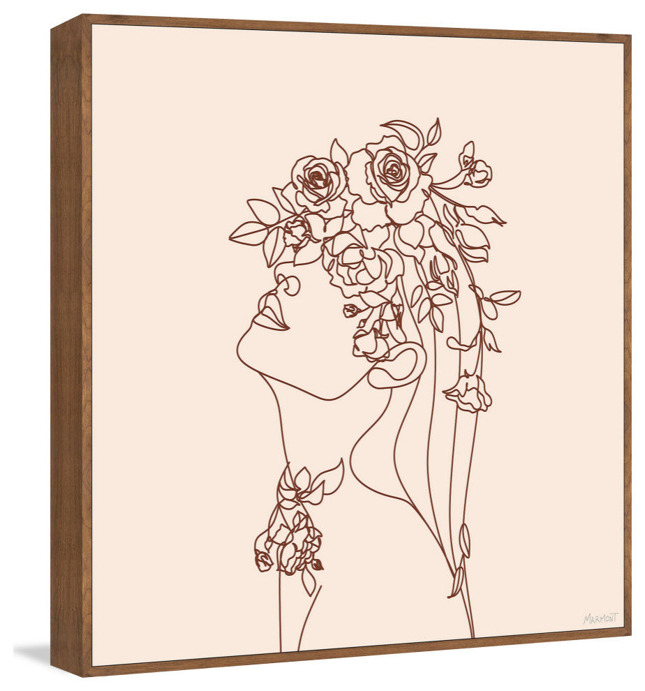 "My Desire" Floater Framed Painting Print on Canvas, 40x40