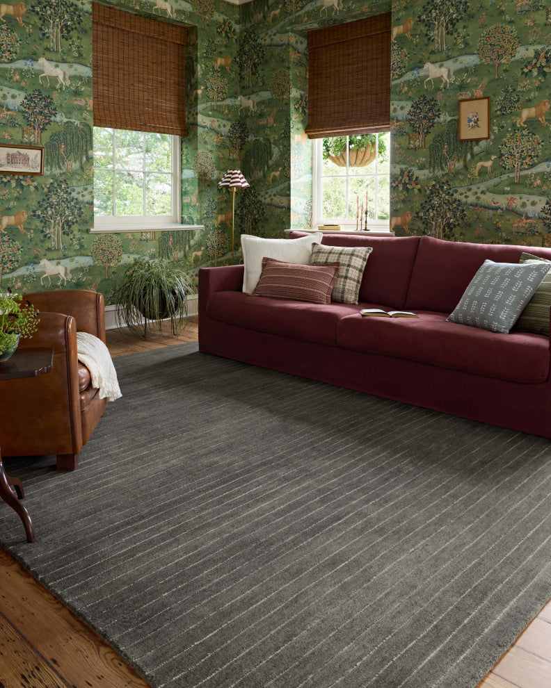 Chris Loves Julia x Loloi Henry Charcoal / Ivory 5'-0" x 7'-6" Area Rug