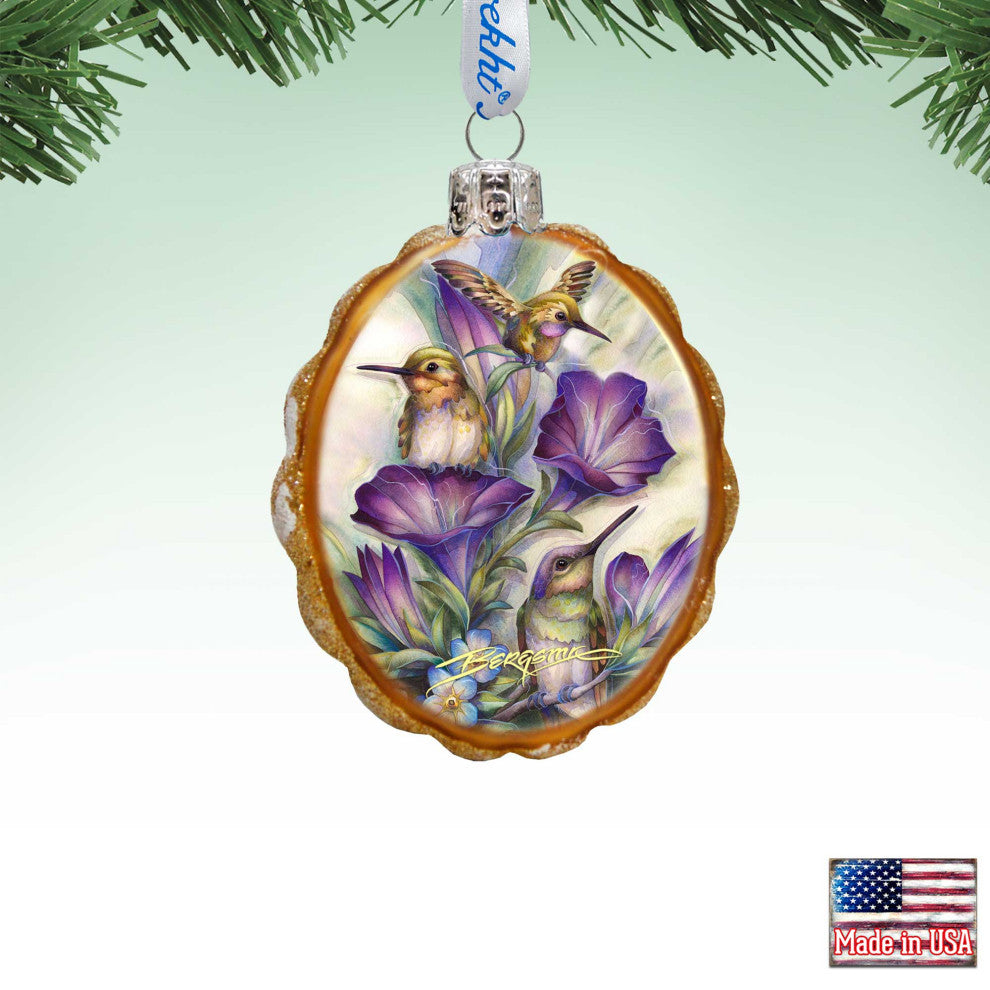 Everlasting Friendship Hummingbird Mercury Glass Ornament