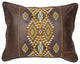 Diamond River Southwestern Faux Leather Throw Pillow 16x20