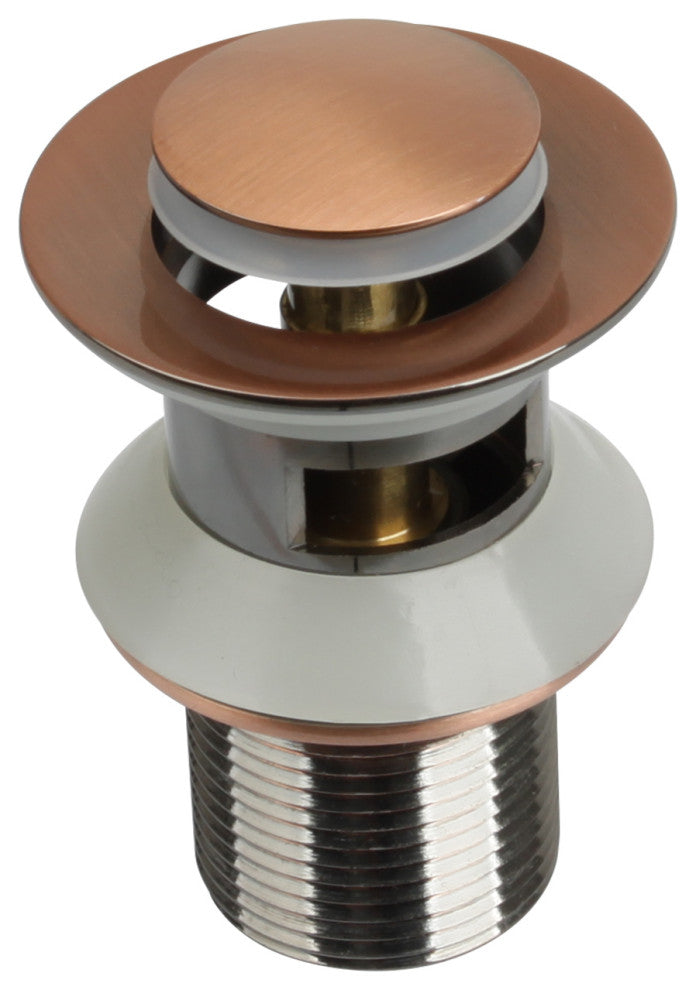Copper Pop up Drain Stopper With Overflow 3 Years Warranty, Copper