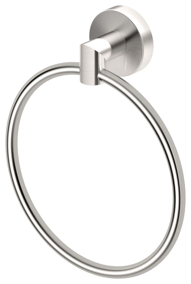Glam Towel Ring, Satin Nickel