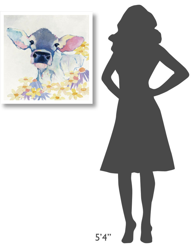 "Bessie with Flowers" Digital Paper Print by Avery Tillmon, 26"x26"