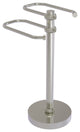 Free Standing Two Arm Guest Towel Holder, Satin Nickel