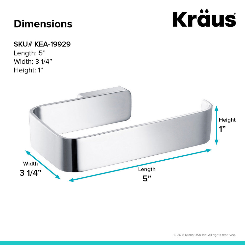 Stelios Bathroom Toilet Paper Holder, Chrome