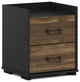 Tidur   Bedside Tables Handle 2-Drawer Chest Nightstand  Columbia Walnut/Black
