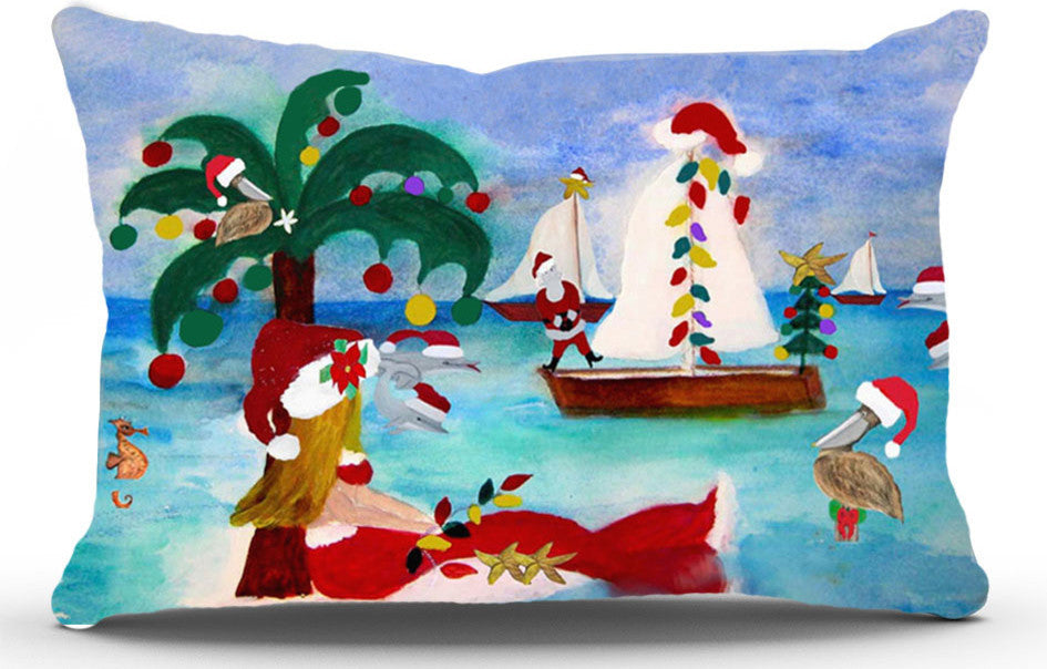 Holiday Pillow Sham, 30"x20", Boat Parade