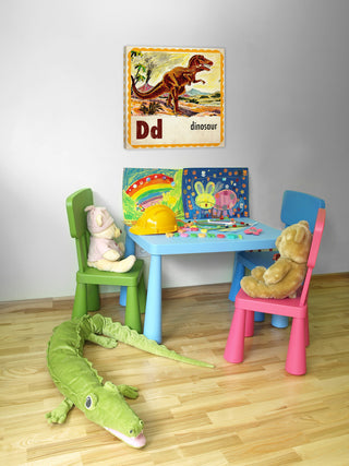 "Dinosaur Letter" Painting Print on Canvas by Curtis