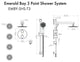 ZLINE Shower System, Polished Gold, EMBY-SHS-T3-PG