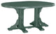Poly Round Table, Green, 4' X 6', Counter Height