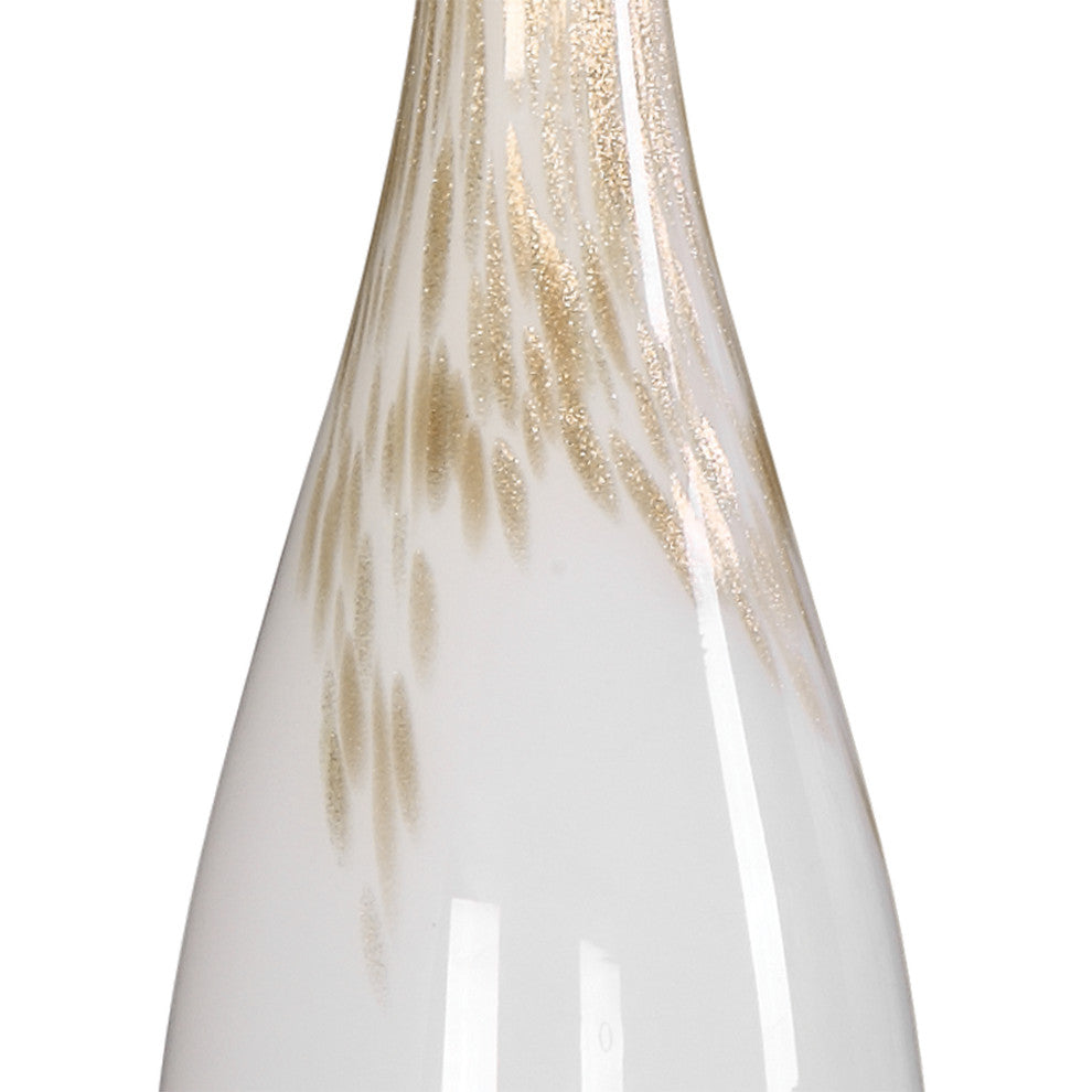 Uttermost Cardoni White Glass Table Lamp