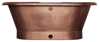 Thales 5' Copper Freestanding Bathtub with Overflow, 0 Hole