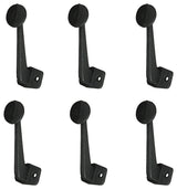 Set of 6 Cast Iron Typewriter Button Coat Hooks Wall Mounted Towel Hanging Rack