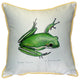 Betsy Drake Green Tree Frog Extra Large 22 X 22 Indoor / Outdoor Pillow