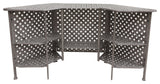 Stinson Aged Bronze Aluminum Party Bar Table, Heritage Grey