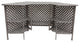 Stinson Aged Bronze Aluminum Party Bar Table, Heritage Grey