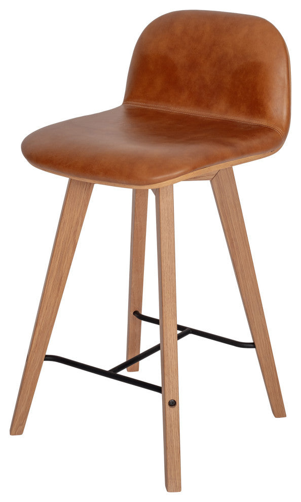 Napoli Leather Counter Stool Tan