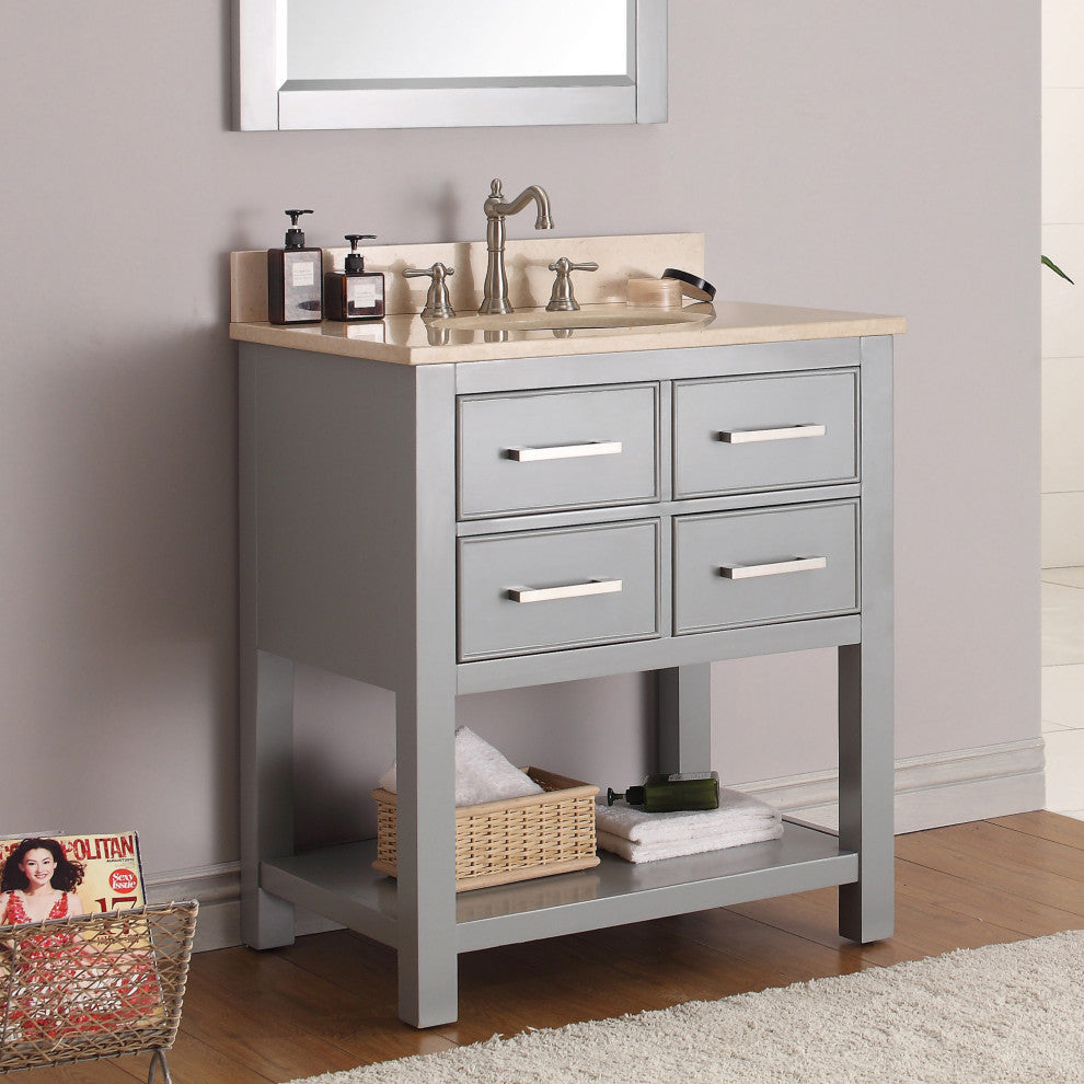 Avanity Brooks 30" Vanity Only, Chilled Gray Finish