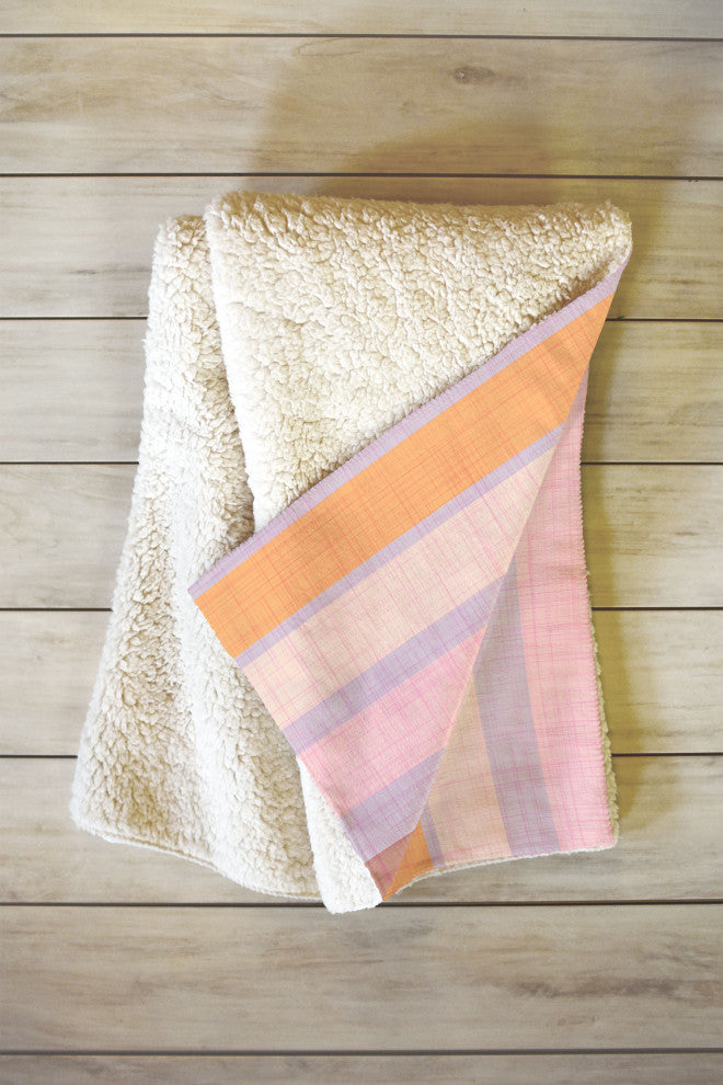 Mirimo Pastello Stripes Fleece Throw Blanket