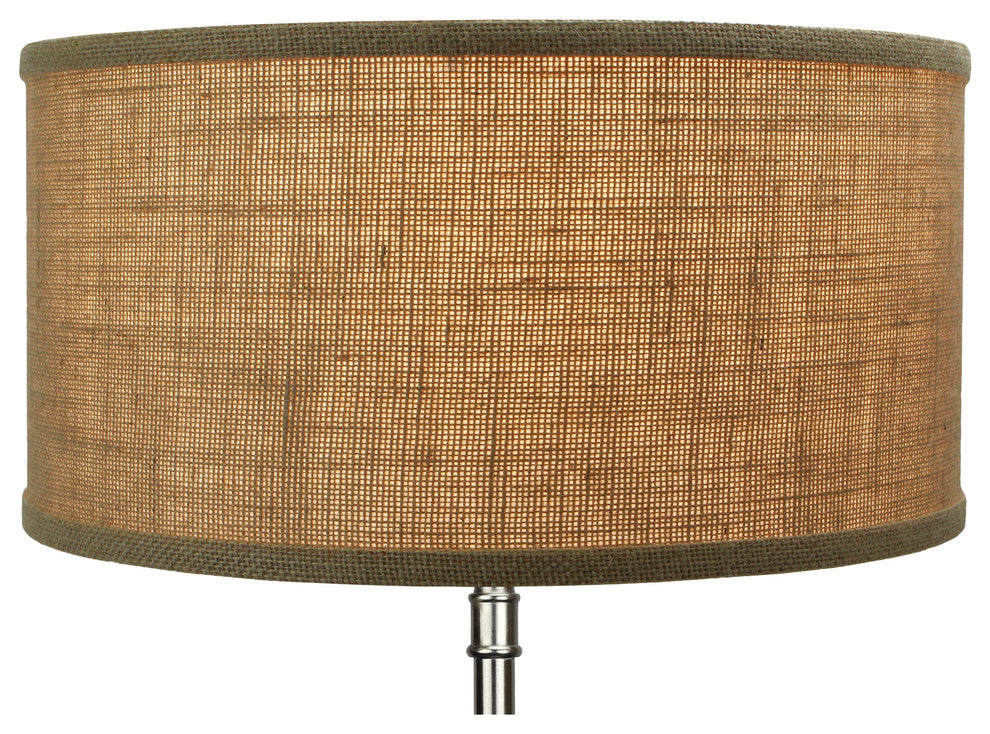 Fenchel Shades 14"x14"x7" Spider Attachment Drum Lamp Shade, Burlap Natura