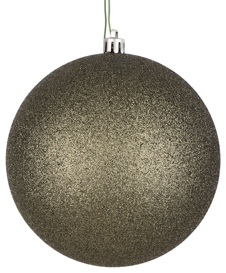 Vickerman 6" Wrought Iron Glitter Ball Ornament, 4 per Bag