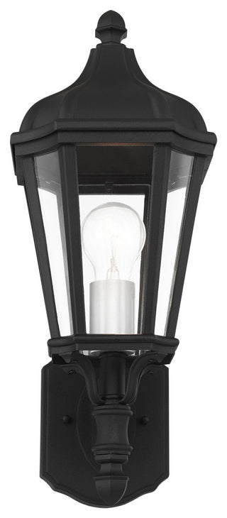 Morgan 1 Light Textured Black/Silver Cluster Small Up Outdoor Wall Lantern