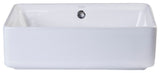 EAGO BA131 20" White Rectangular Porcelain Bathroom Sink with Overflow
