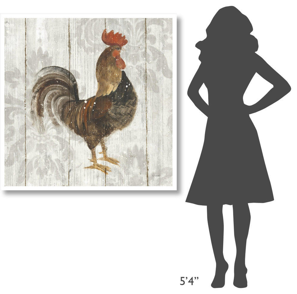 "Farm Friend III on Barn Board" Digital Paper Print by Albena Hristova, 42"x42"