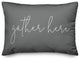 Gather Here Thin Script Outdoor Lumbar Pillow