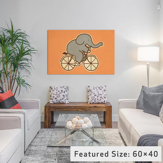 "Elephant Cycle Landscape #1" by Terry Fan, 26x18x1.5