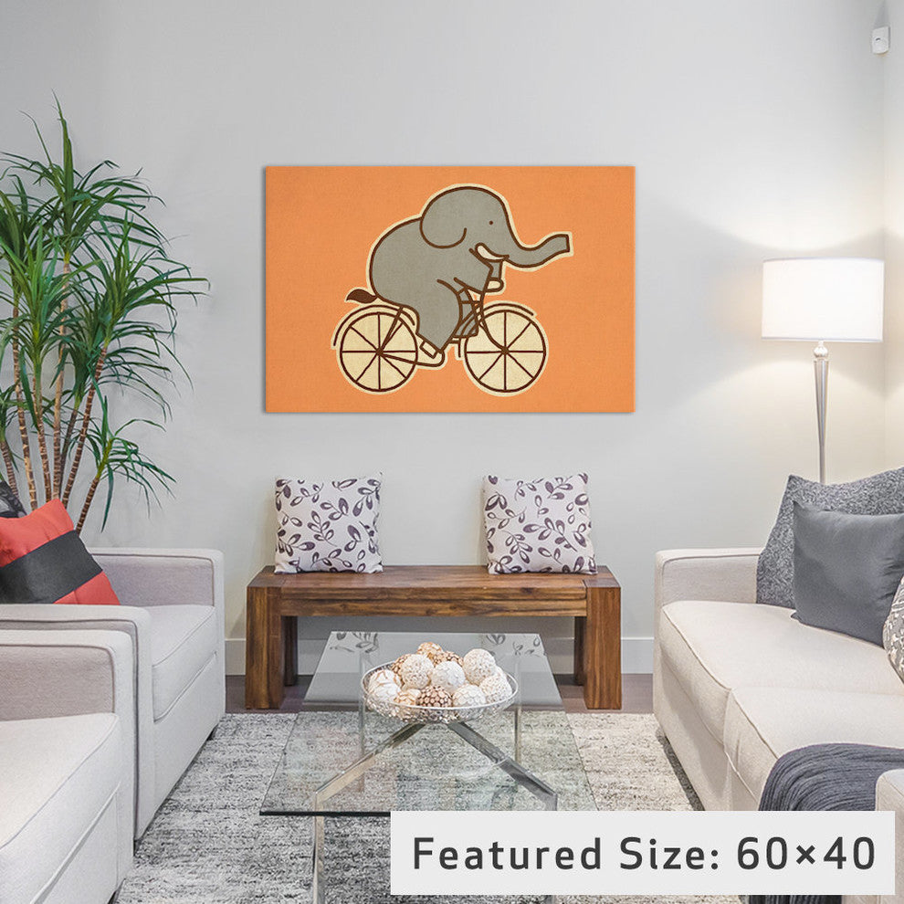 "Elephant Cycle Landscape #1" by Terry Fan, 26x18x1.5