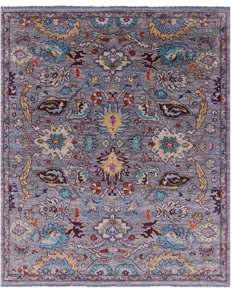 Turkish Oushak Handmade Wool Rug 8' 0" X 9' 10" - Q15686