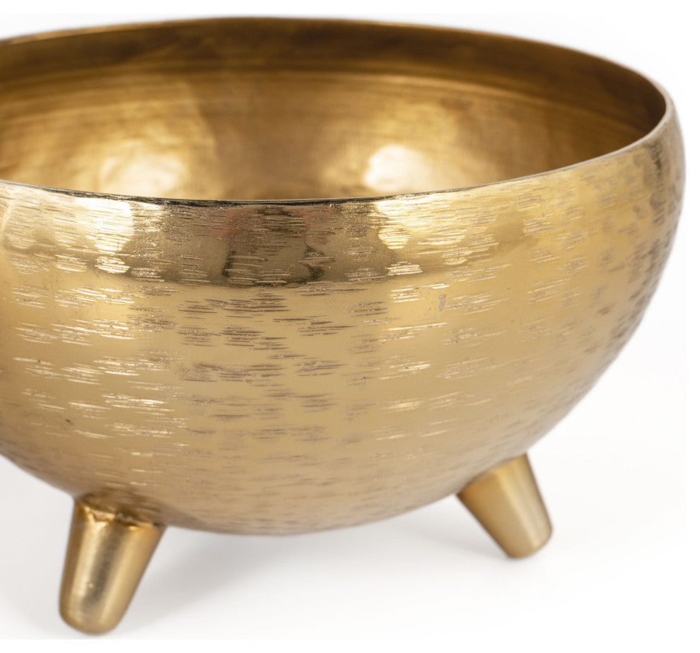 Yasmeen Gold Metal Planter Bowls, Set of 3