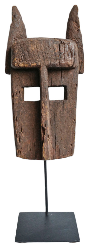 Consigned Old Dogon Mali Mask on Stand